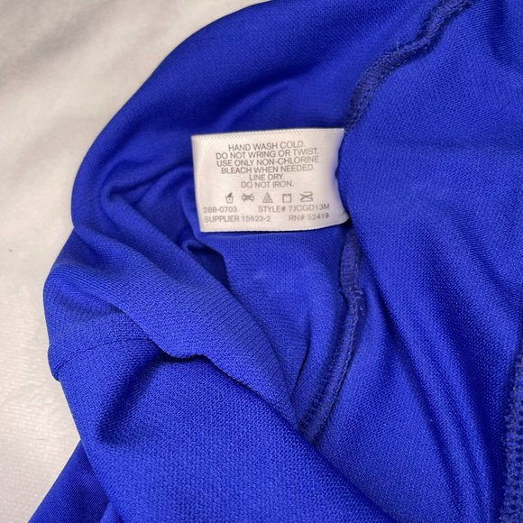 Liz Claiborne Cobalt Blue One Piece Swimsuit with Ruched Waist - Picture 10 of 10